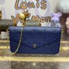 Fake Louis Vuitton Félicie Pochette Dark Blue - premium superclone handbag
