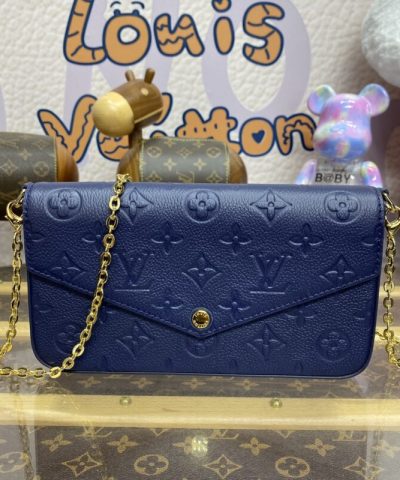 Fake Louis Vuitton Félicie Pochette Dark Blue - premium superclone handbag