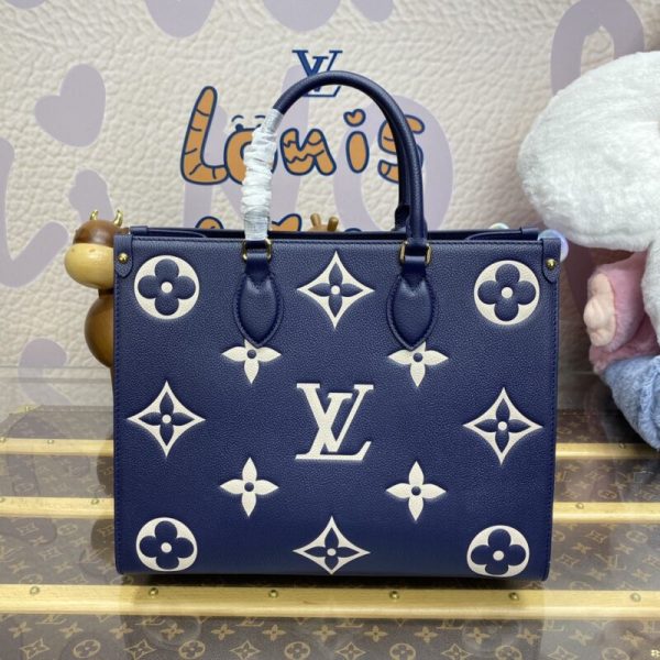 Replica LV Onthego Dark Blue - 1:1 premium replica handbag