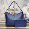 Fake Louis Vuitton Carry All MM Dark Blue - high-end replica designer purse