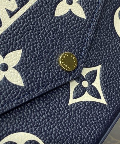 Fake Louis Vuitton Félicie Pochette Blue White - high-quality designer bag dupe