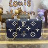 Fake Louis Vuitton Félicie Pochette Blue White - high-end replica designer purse