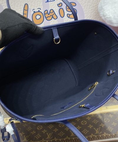 Fake Louis Vuitton Neverfull MM Blue - elite factory replica handbag