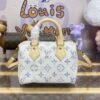 Fake Louis Vuitton Speedy Bandouliere 20 White Grey - 1:1 premium replica handbag