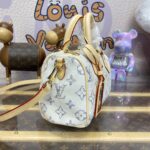 Replica Louis Vuitton Speedy Bandouliere 20 White Grey