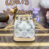 Fake Louis Vuitton Nano Noe White - affordable luxury replica bag