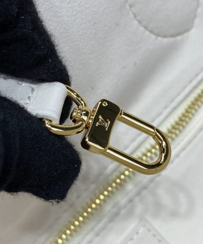 Fake Louis Vuitton Neverfull MM White Orange - high-end replica designer purse