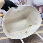 Replica Louis Vuitton Neverfull MM White Orange - 1:1 premium replica handbag
