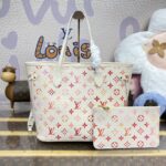 Replica Louis Vuitton Neverfull MM White Orange