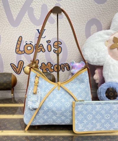 Fake Louis Vuitton Carry All PM Light Denim - best quality fake designer bag