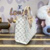 Fake LV Onthego White Denim - best quality fake designer bag