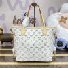 Fake Louis Vuitton Neverfull MM White - top-grade luxury bag dupe