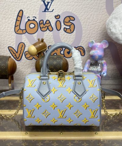 Fake Louis Vuitton Speedy Bandouliere 20 Blue Limited - elite factory replica handbag