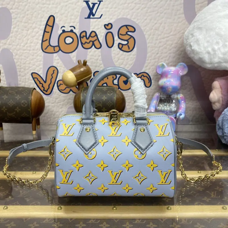 Fake Louis Vuitton Speedy Bandouliere 20 Blue Limited - elite factory replica handbag