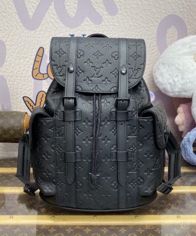 Fake Louis Vuitton Christopher Backpack Full Black - top-grade luxury bag dupe
