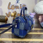 Replica Louis Vuitton Speedy Bandouliere 25 Blue Grid - high-end replica designer purse