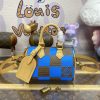 Fake Louis Vuitton Speedy 18 Blue Grid - top-grade luxury bag dupe
