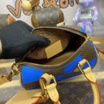 Replica Louis Vuitton Speedy 18 Blue Grid - high-quality designer bag dupe