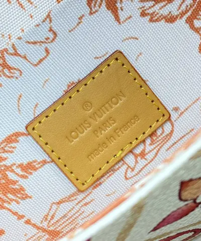 Replica Louis Vuitton Félicie Pochette White Orange Flowers - high-quality designer bag dupe
