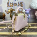 Replica Louis Vuitton Capucines Rosa Beige
