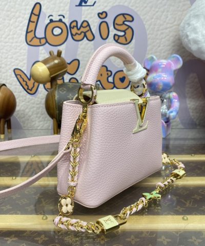 Replica Loius Vuitton Capucines Pink Beige - ultra-realistic fake purse
