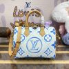 Replica Louis Vuitton Speedy Bandouliere 25 Blue – White - best quality fake designer bag