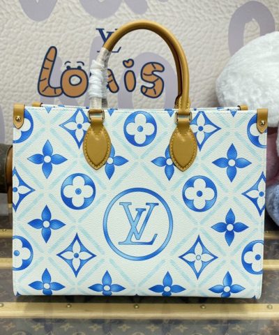 Fake LV Onthego Blue - designer handbag clone