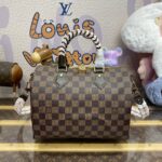 Replica Louis Vuitton Speedy 18 Brown Grid - 1:1 premium replica handbag