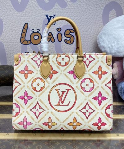 Fake LV Onthego Orange - best quality fake designer bag