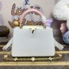 Replica Loius Vuitton Capucines White Pink - best quality fake designer bag