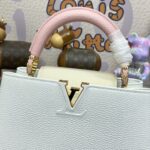 Replica Loius Vuitton Capucines White Pink