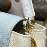 Replica Loius Vuitton Capucines Beige Blue - 1:1 premium replica handbag
