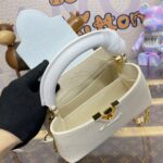 Replica Loius Vuitton Capucines Beige Blue - high-quality designer bag dupe