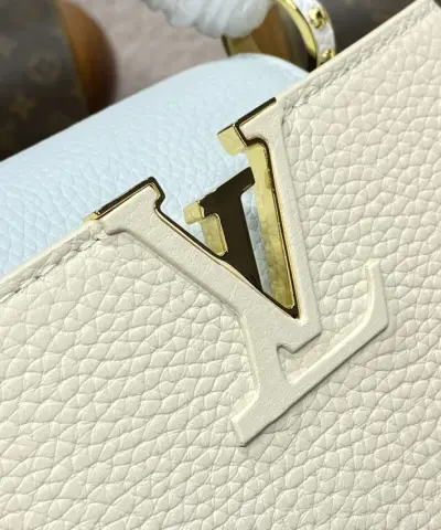 Fake Loius Vuitton Capucines Beige Blue - high-end replica designer purse