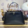 Fake Loius Vuitton Capucines Large Black Full - affordable luxury replica bag