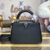 Fake Loius Vuitton Capucines Full Black - 1:1 premium replica handbag