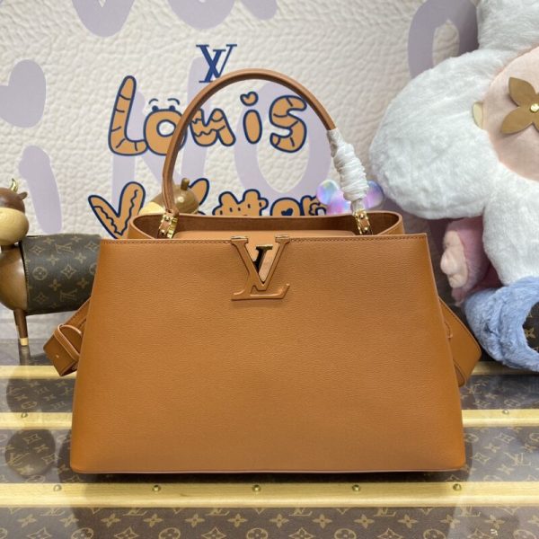 Replica Loius Vuitton Capucines Brown Large - high-quality designer bag dupe
