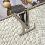 Replica Loius Vuitton Capucines Beige Silk - 1:1 premium replica handbag