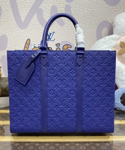 Fake Louis Vuitton Sac Plat 24H Blue - elite factory replica handbag