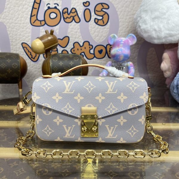 Ρεπλίκα Louis Vuitton Pochette Metis East West Grey