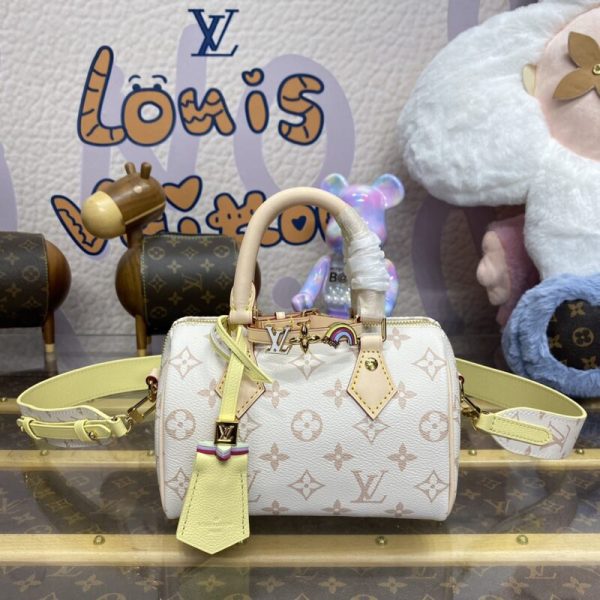 Replica Louis Vuitton Speedy 18 Beige - premium superclone handbag