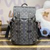Fake Louis Vuitton Christopher Backpack Grey - 1:1 premium replica handbag