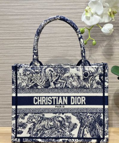 Fake Dior Tote Book Blue Tiger - best quality fake designer bag