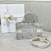Fake Dior Tote Book Mini Grey Tiger - 1:1 premium replica handbag