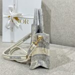 Replica Dior Tote Book Mini Grey Tiger