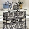 Fake Dior Tote Book Black&White Sun - affordable luxury replica bag