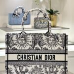 Replika torebki Dior Tote Book Black&White Sun - 1:1 najwyższej jakości replika torebki