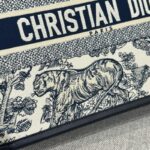 Replica Dior Tote Book White Tiger Leather