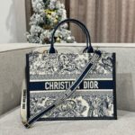 Replica Dior Tote Book White Tiger Leather