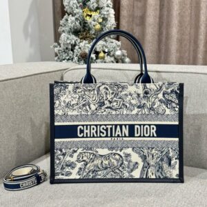 Fake Dior Tote Book White Tiger Leather - best quality fake designer bag